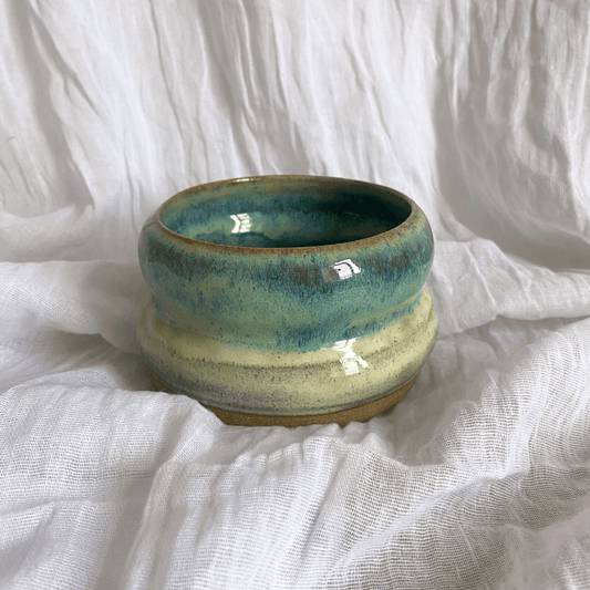 Beachy Blue Wavy Ceramic Cup
