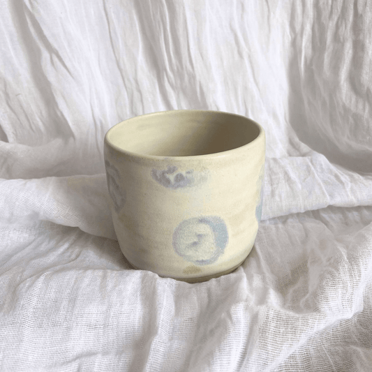 Purply Blue Dots Ceramic Tumbler