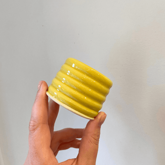 Yellow Bubble Espresso Cups - SMSN Ceramics