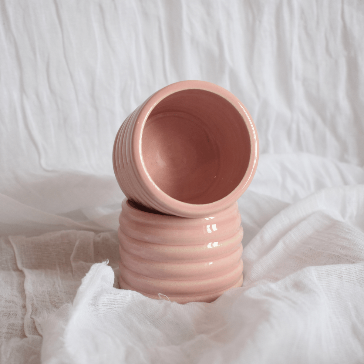 Pink Bubble Espresso Cups - SMSN Ceramics