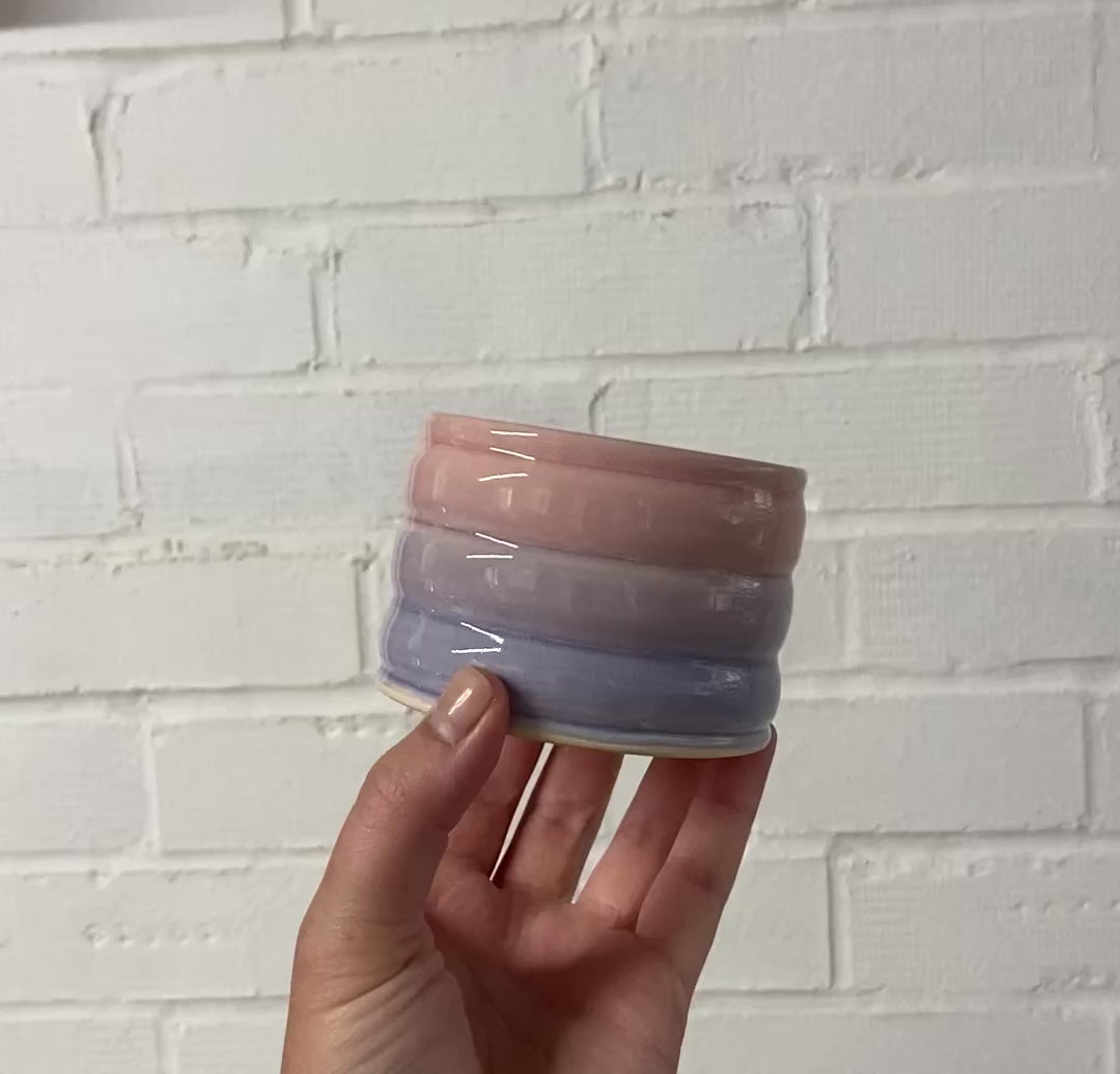 Pink and Purple Glaze Bubble Cup

