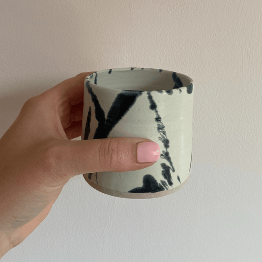 Second White and Black Splatter Tumbler | PGC - SMSN Ceramics